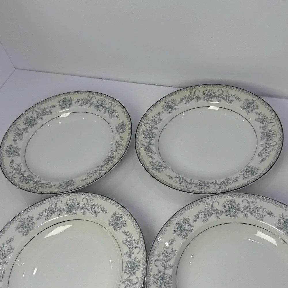 Mikasa Dresden Rose L9009 Rimmed‎ Soup Or Salad Plate Set of 4 Japan Read